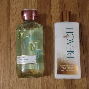 Bath and body works shower gel and lotion